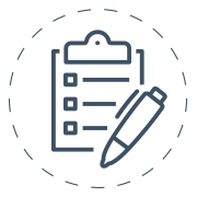 illustration of a clipboard and a pen