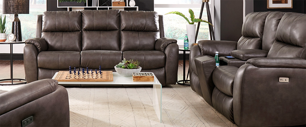 reclining furniture pieces in a room setting