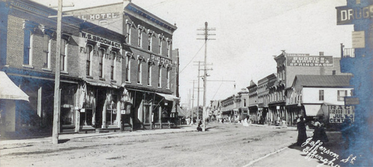 an old photo showing the store front of W S Broom and Company's store